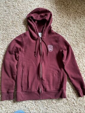 Loyola Maroon Zip-Up Hoodie